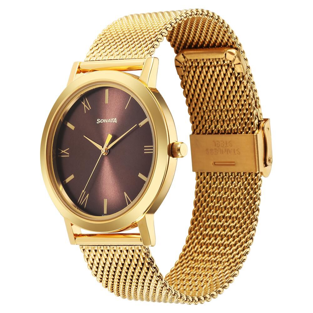 Man CD 「I DO ME」 Buy Online Sonata Utsav Quartz Analog Brown Dial Watch for Men