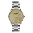 Poze By Sonata Quartz Analog Yellow Dial Silver Stainless Steel Strap Watch For Men - image number 1
