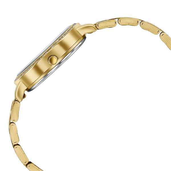 Poze By Sonata Quartz Analog White Dial Golden Stainless Steel Strap Watch For Women - image number 5