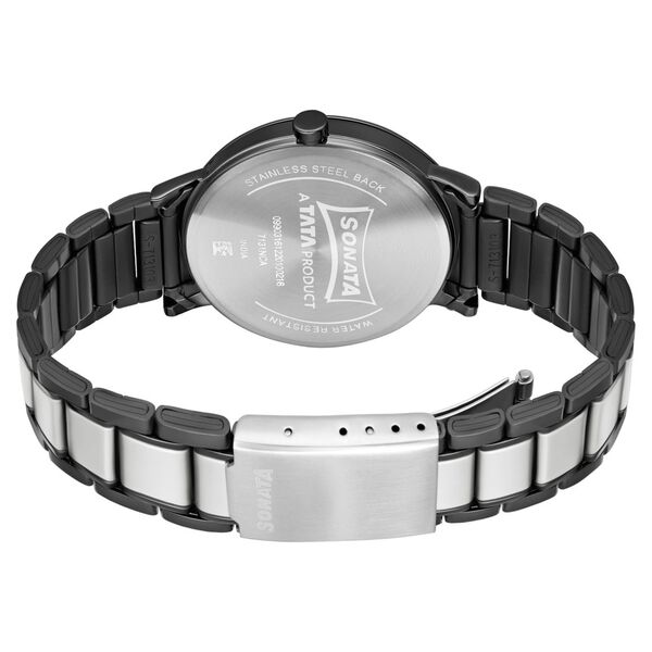 Sonata Quartz Analog with Date Stainless Steel Strap Watch for Men - image number 3