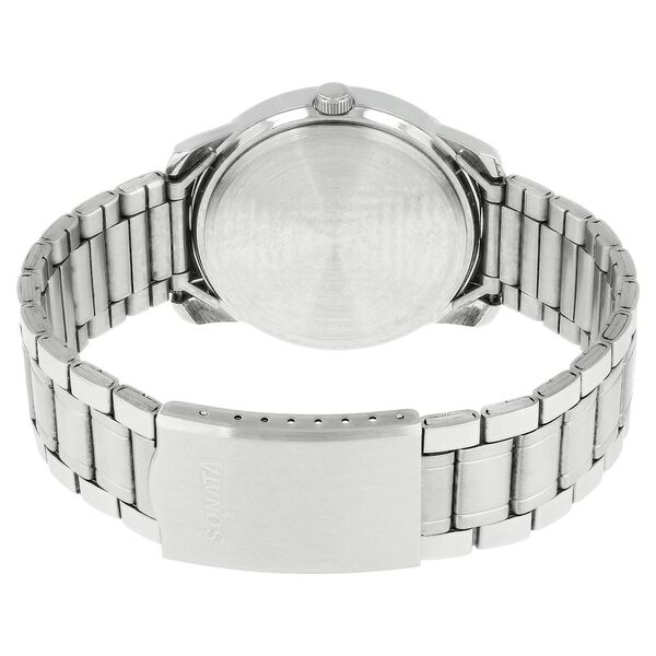 Sonata Quartz Analog with Date Anthracite Dial Stainless Steel Strap Watch for Men - image number 4