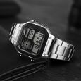 SF Digital Dial Silver Stainless Steel Strap Watch For Unisex - image number 2