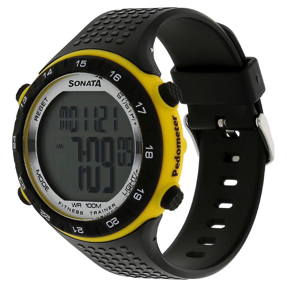 Buy Online SF Digital Dial Plastic Strap Watch for Men nl77040pp04 Sonata