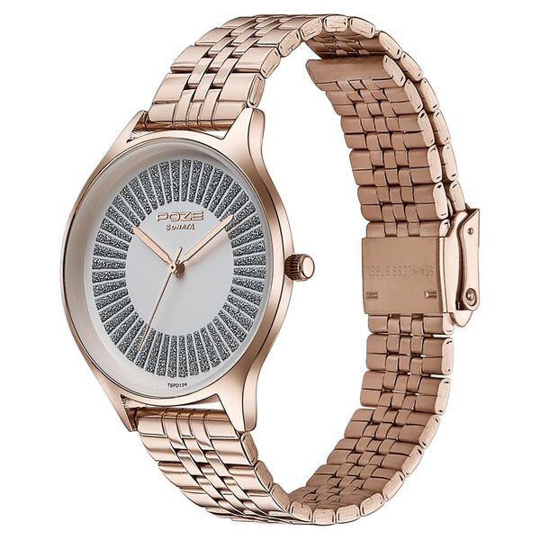 Sonata Poze Quartz Analog White Dial Metal Strap Watch For Women - image number 3