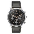 Sonata Quartz Multifunction Black Dial Black Leather Strap Watch For Men - image number 1