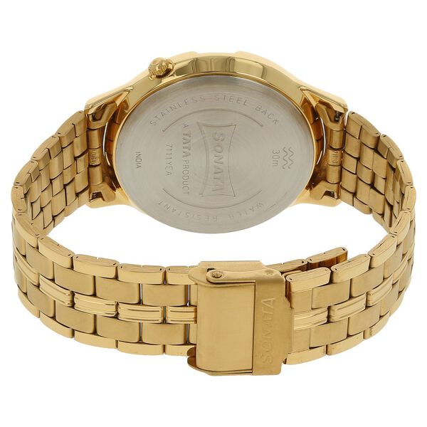 Sonata Quartz Analog Silver Dial Stainless Steel Strap Watch for Men - image number 3
