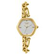 Poze Poze Quartz Analog White Dial Golden Metal Strap Watch For Women - image number 2