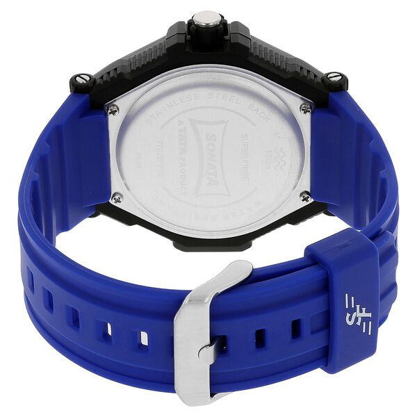 SF Quartz Analog Black Dial Plastic Strap Watch for Men - image number 3