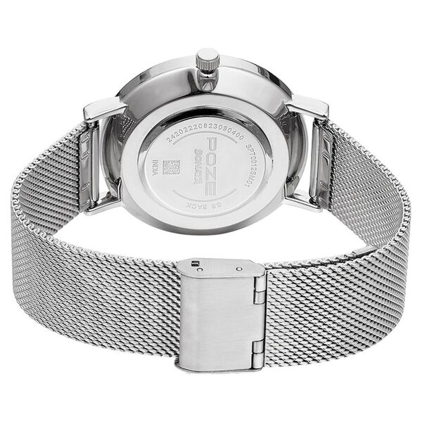 Poze by Sonata Quartz Analog Silver Dial Stainless Steel Strap Watch for Men - image number 4