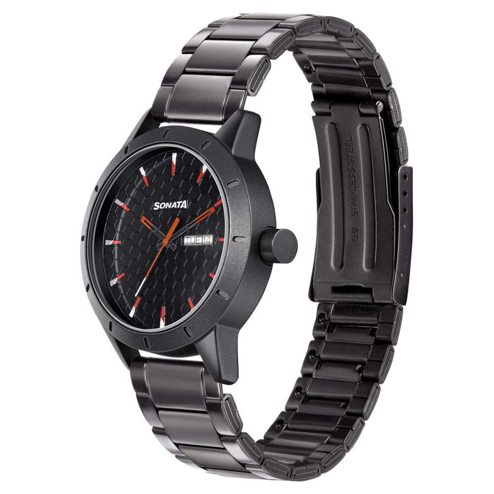 Sonic black metal watches store