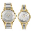 Sonata Modern Bandhan Quartz Analog Silver Dial Stainless Steel Strap Watch for Couple