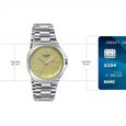 Sonata Poze Quartz Analog Yellow Dial Silver Colour Stainless Steel Strap Watch For Men - image number 3