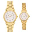 Sonata Quartz Analog with Date White Dial Metal Strap Watch for Couple - image number 1