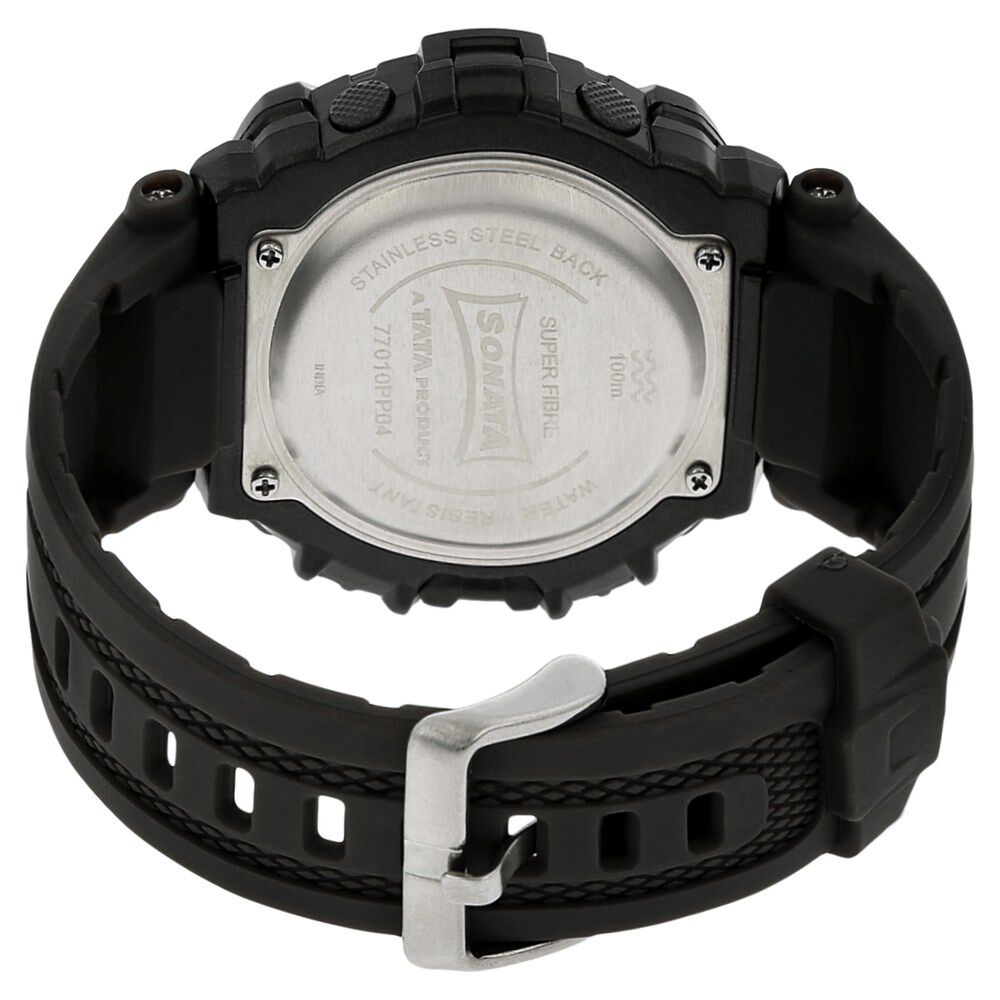 Buy Online SF Digital Dial Plastic Strap Watch for Men nm77010pp04 Sonata