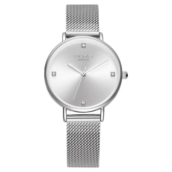 Poze by Sonata Quartz Analog Silver Dial Stainless Steel Strap Watch for Women - image number 0