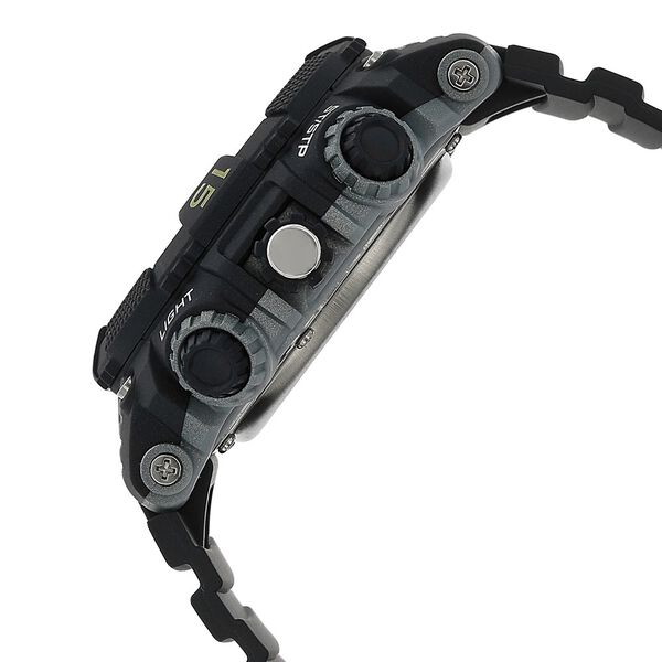 SF Quartz Analog Digital Black Dial Plastic Strap Watch for Men - image number 2