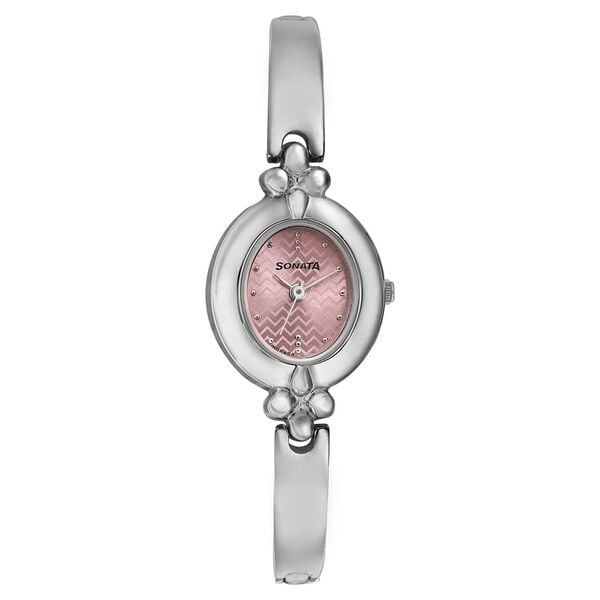 Sonata Quartz Analog Pink Dial Metal Strap Watch for Women - image number 0