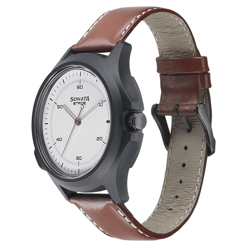 Strap Sonata Stride Hybrid Sonata Stride Smart White Dial Leather