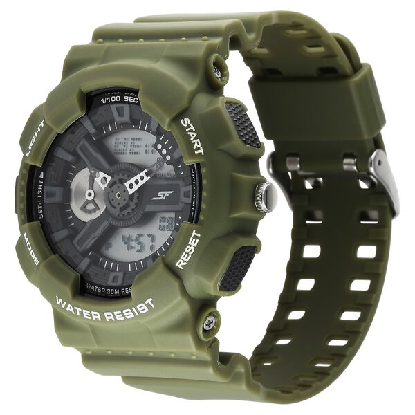 Sonata SF Dreamer Series Quartz Digital Analog Digital Black Plastic Strap for Men - image number 1