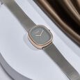 Sonata Poze Quartz Analog Pink Dial Mesh Strap Watch for Women