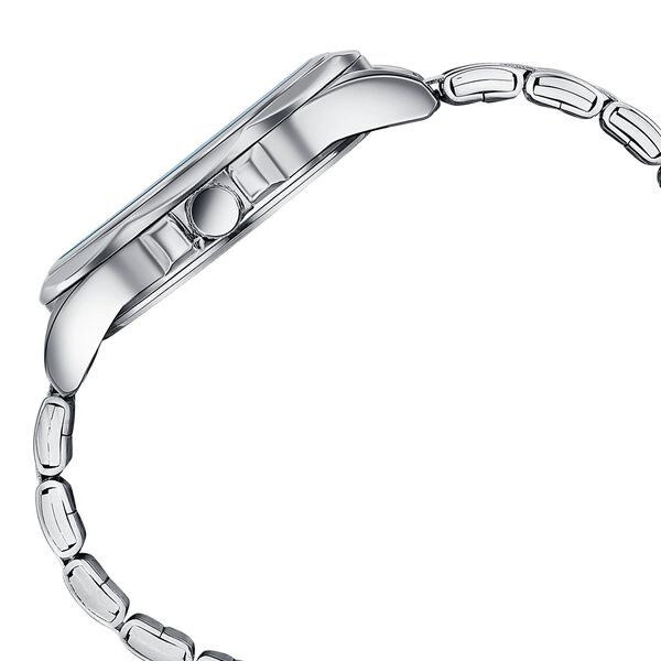 Poze By Sonata Quartz Analog Blue Dial Silver Metal Strap Watch For Men - image number 5