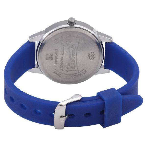 Sonata Splash Blue Dial Women Watch With Silicone Strap - image number 4
