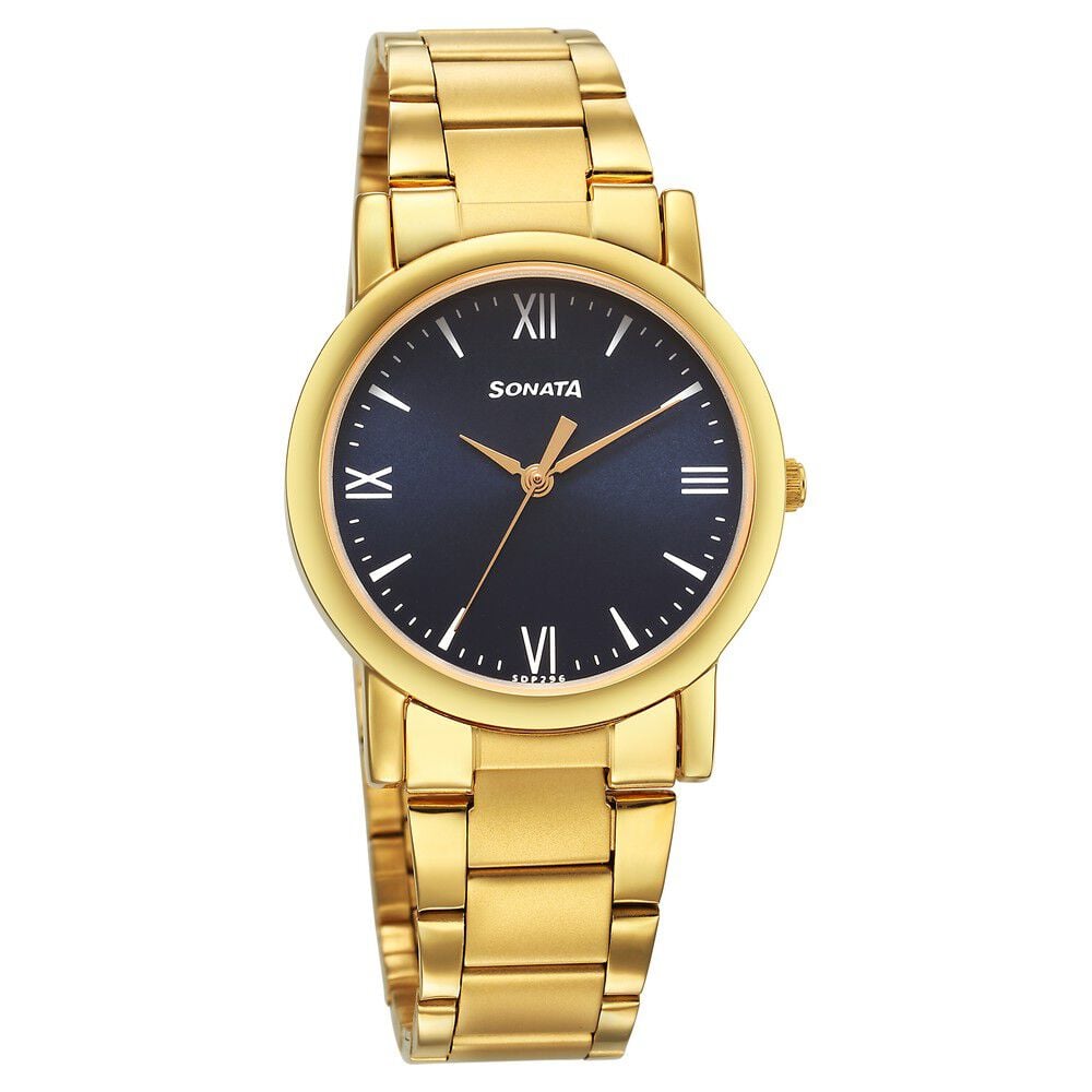 Sonata watch golden colour price deals
