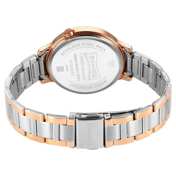 Sonata Unveil Quartz Analog Pink Dial Metal Strap Watch for Women - image number 3