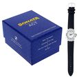 Sonata Act Safety Watch White Dial Women Watch With Leather Strap - image number 5