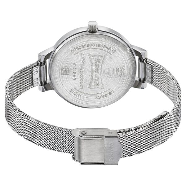 Sonata Silver Lining Pink Dial Women Watch With Stainless Steel Strap - image number 3