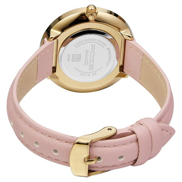 Poze by Sonata Quartz Analog Pink Dial PU Leather Strap Watch for Women - image number 4