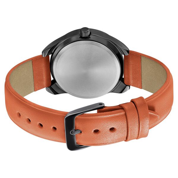 Sonata Women of Steel Black Dial Leather Strap Watch for Women - image number 3