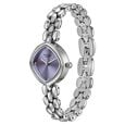 Poze Poze Quartz Analog Purple Dial Silver Metal Strap Watch For Women - image number 4