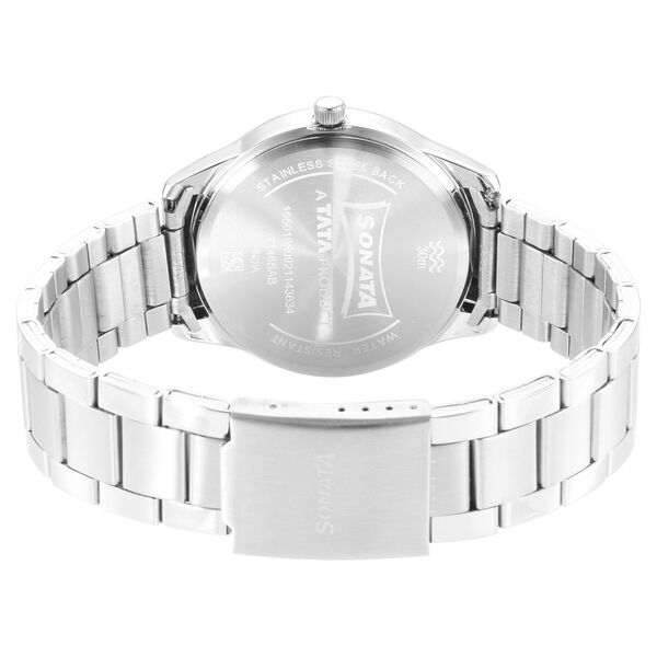 Sonata Force Quartz Analog Green Dial Stainless Steel Strap Watch for Men - image number 3