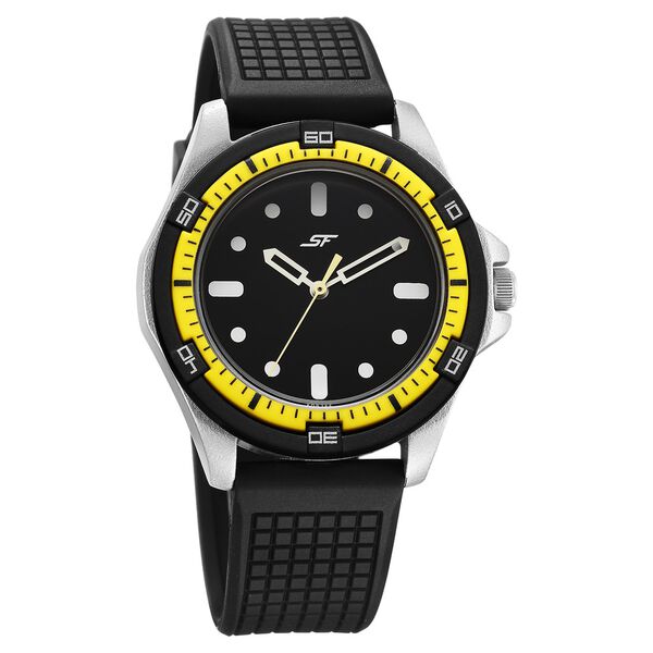 SF Sporty Black Dial Polyurethane Strap Watch for Men - image number 0