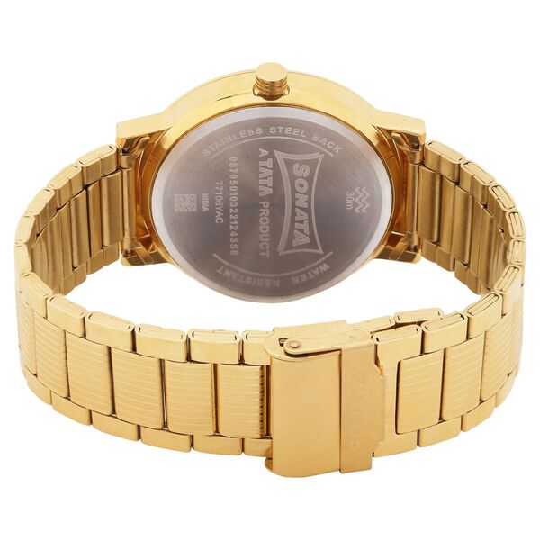 Sonata Quartz Analog with Day and Date White Dial Stainless Steel Strap Watch for Men - image number 4