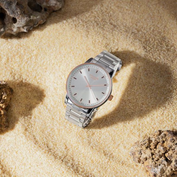 Sonata Poze Quartz Analog Silver Dial Stainless Steel Strap Watch For Men - image number 0