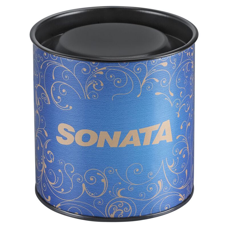 Sonata Beyond Gold Quartz Analog Blue Dial Leather Strap Watch for Men - image number 5