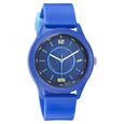 SF Quartz Analog Blue Dial PU Strap Watch for Men