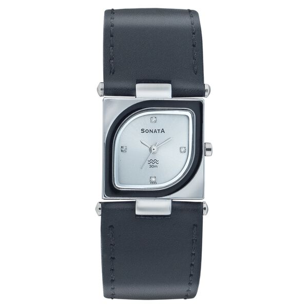 Sonata Quartz Analog White Dial Strap Watch for Women - image number 0