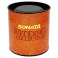 Sonata Wedding Maroon Dial Women Watch With Metal Strap - image number 4
