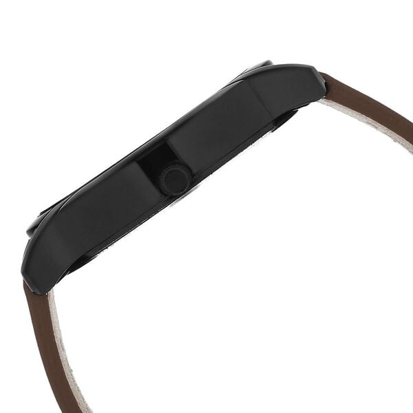 Sonata Quartz Analog with Day and Date Anthracite Dial Leather Strap Watch for Men - image number 3