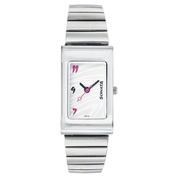 Sonata Quartz Analog White Dial Strap Watch for Women - image number 0