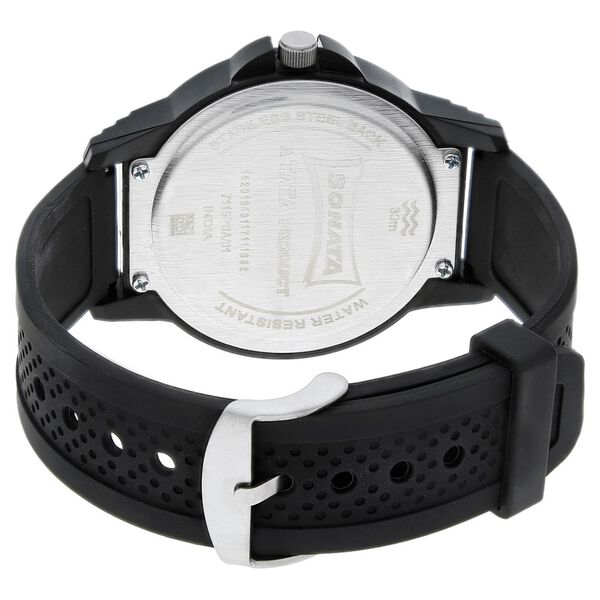 Sonata Quartz Analog Black Dial Plastic Strap Watch for Men - image number 3