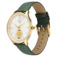 Sonata Gold White Dial Leather Strap Watch for Men with 22K Tanishq Gold Coin - image number 2