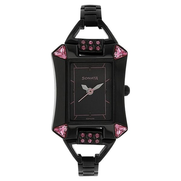 Sonata Quartz Analog Pink Dial Stainless Steel Strap Watch for Women - image number 0