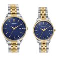 Sonata Jashn Quartz Analog Red Dial Golden Metal Strap Watch For Couple