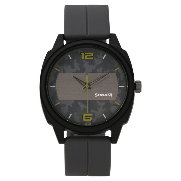 Camo Multicoloured Dial Plastic Strap Watch for Men - image number 1