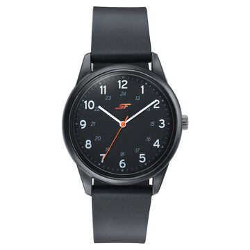 Sonata SF Field watch Quartz Analog Black Dial Black Silicone Strap Watch For Men