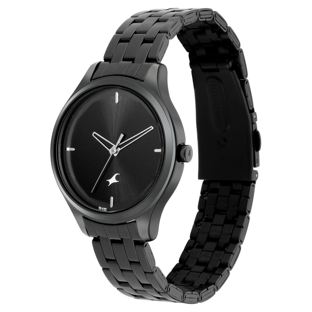 Fastrack black watch women top